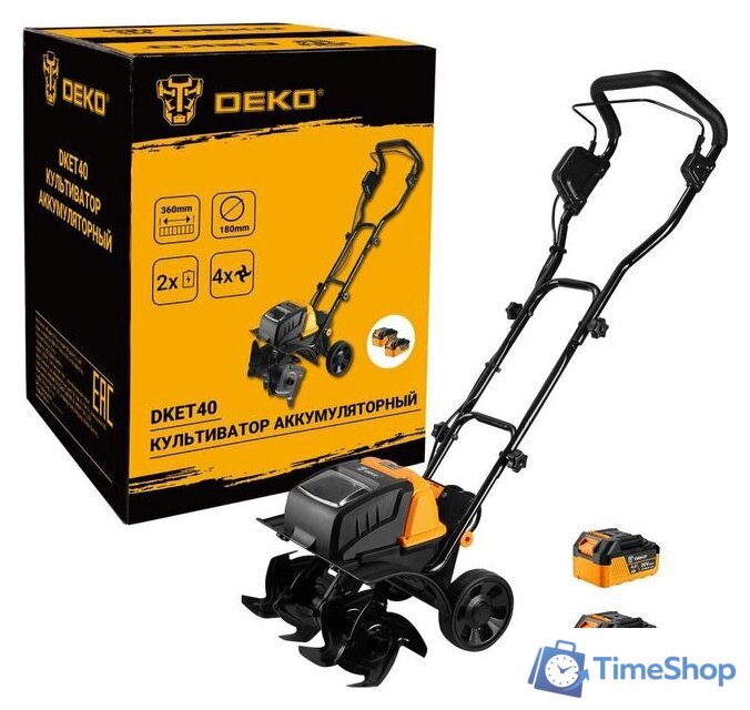 Мотокультиватор аккумуляторный Deko DKET40 065-1203 (с 2-мя АКБ) - Изображение №1 — Интернет-магазин Time-Shop