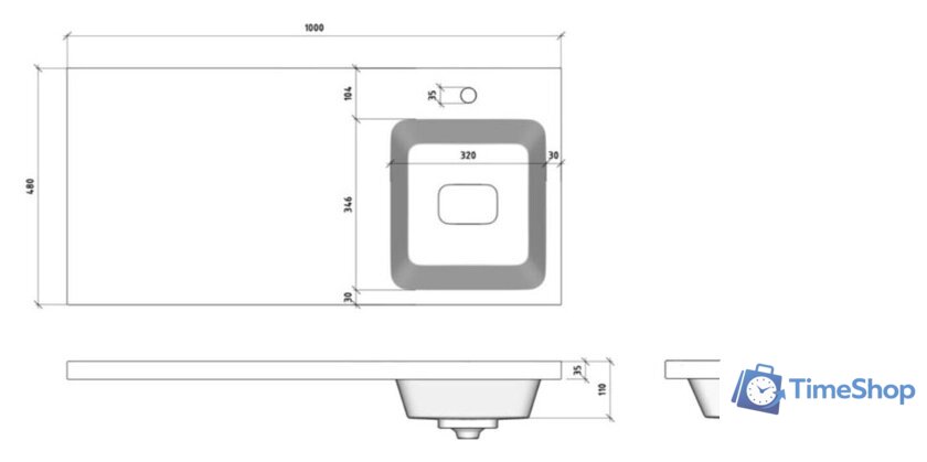 Умывальник Madera Kamilla 100 R - Изображение №5 — Интернет-магазин Time-Shop