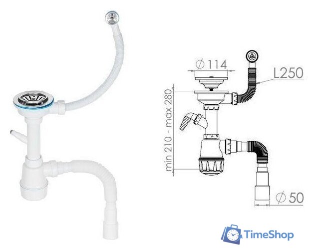 Кухонная мойка AV Engineering Unit AVE550500SLA (серебристый) - Изображение №5 — Интернет-магазин Time-Shop