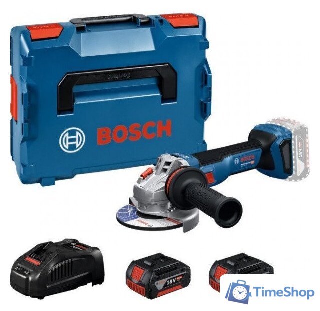 Угловая шлифмашина Bosch GWS 18V-8 Professional 06019N9003 (с 2-мя АКБ, кейс) - Изображение №1 — Интернет-магазин Time-Shop