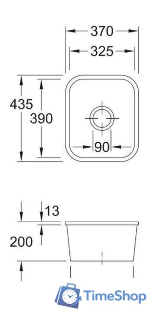 Кухонная мойка Villeroy & Boch Cisterna 45 670402TR - Изображение №1 — Интернет-магазин Time-Shop