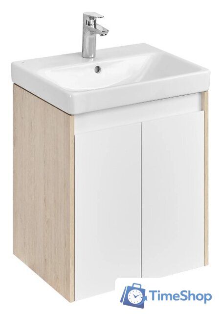  Акватон Тумба под умывальник Сканди Doors 55 1A278801SDB20 (белый/дуб верона) - Изображение №1 — Интернет-магазин Time-Shop
