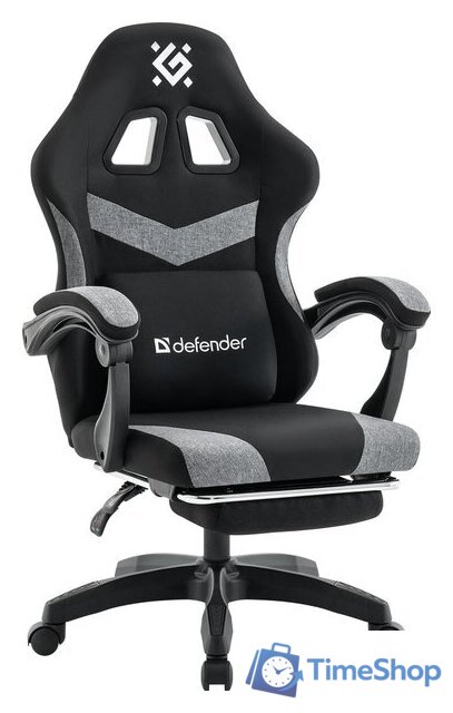 Игровое (геймерское) кресло Defender Runa Pro (черный/серый) - Изображение №1 — Интернет-магазин Time-Shop
