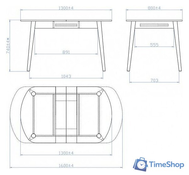 Кухонный стол Мебель-класс Эней (белый) - Изображение №4 — Интернет-магазин Time-Shop