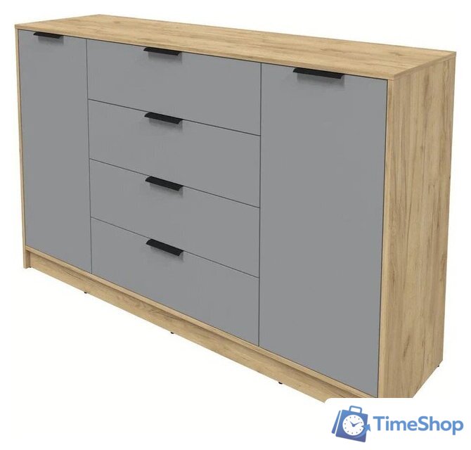 Тумба Интерлиния Концепт КТ-Т160 (серебро/дуб золотой) - Изображение №2 — Интернет-магазин Time-Shop