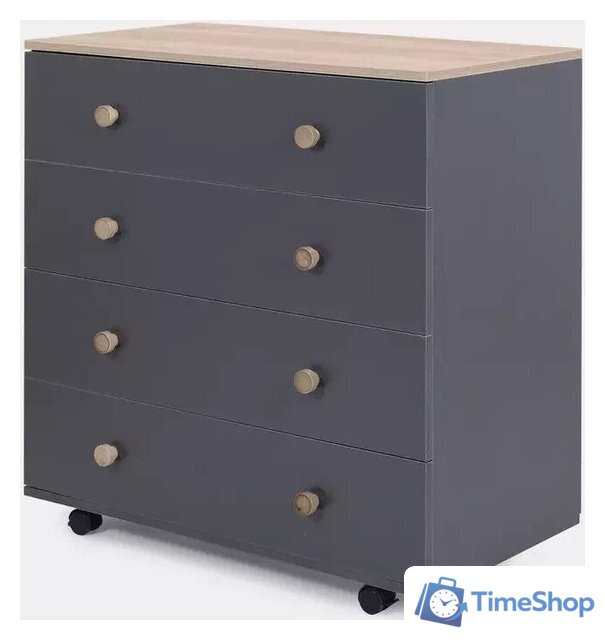 Детский комод Rant Elsa Pro 800/3 (moon grey) - Изображение №8 — Интернет-магазин Time-Shop