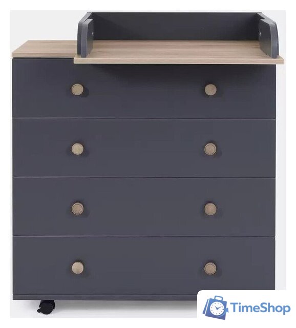 Детский комод Rant Elsa Pro 800/3 (moon grey) - Изображение №6 — Интернет-магазин Time-Shop