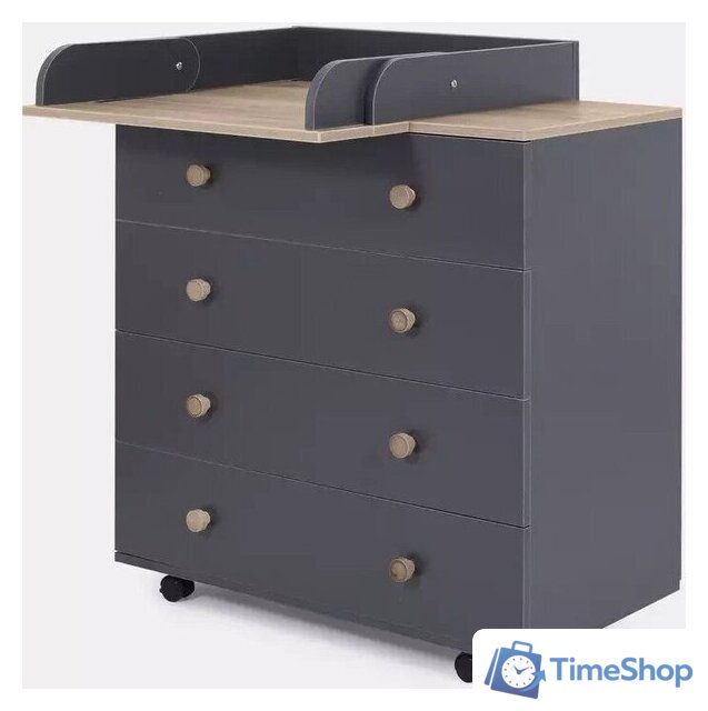 Детский комод Rant Elsa Pro 800/3 (moon grey) - Изображение №1 — Интернет-магазин Time-Shop