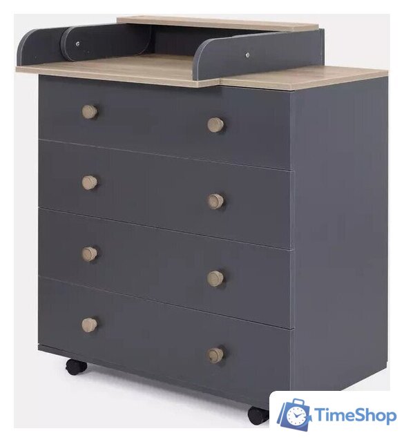 Детский комод Rant Elsa Pro 800/3 (moon grey) - Изображение №5 — Интернет-магазин Time-Shop