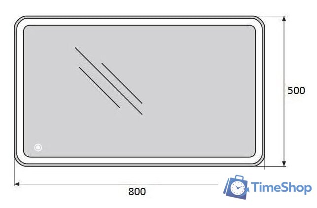  BelBagno Зеркало SPC-MAR-500-800-LED-TCH - Изображение №2 — Интернет-магазин Time-Shop