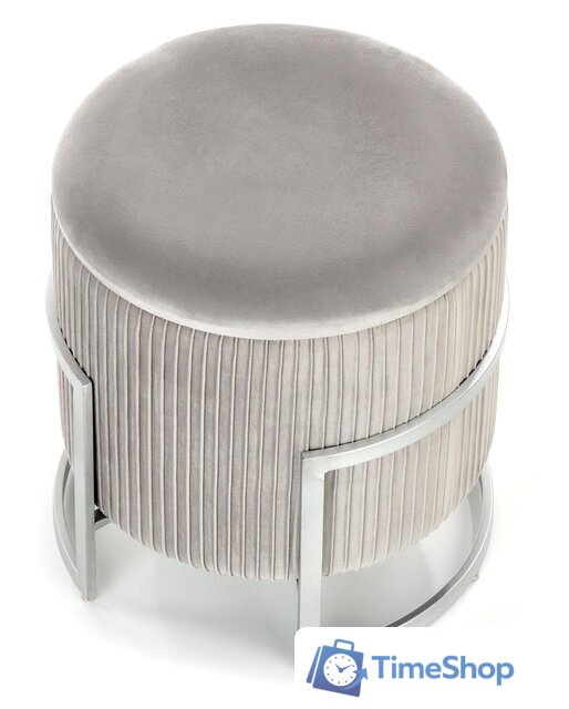 Пуфик Halmar Cricket (светло-серый/хром) - Изображение №4 — Интернет-магазин Time-Shop