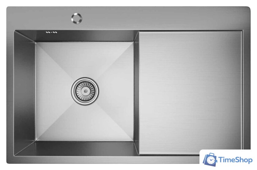 Кухонная мойка Mixline Pro 551877 левый (сатин, с сифоном) - Изображение №1 — Интернет-магазин Time-Shop