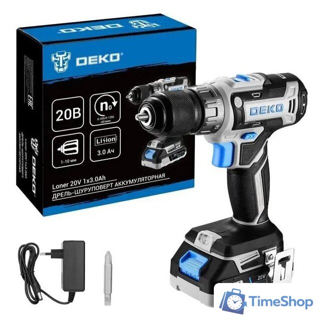 Дрель-шуруповерт Deko Loner 20V 085-1006 (с 1-им АКБ) - Изображение №1 — Интернет-магазин Time-Shop