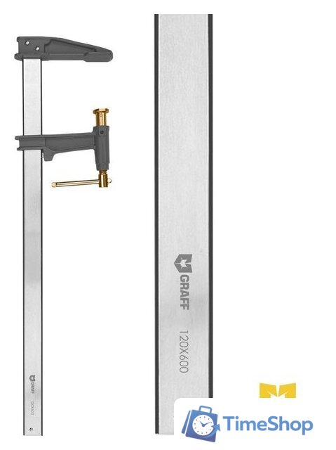 Струбцина Graff 120х600мм FCS126 Expert 2406009 - Изображение №2 — Интернет-магазин Time-Shop