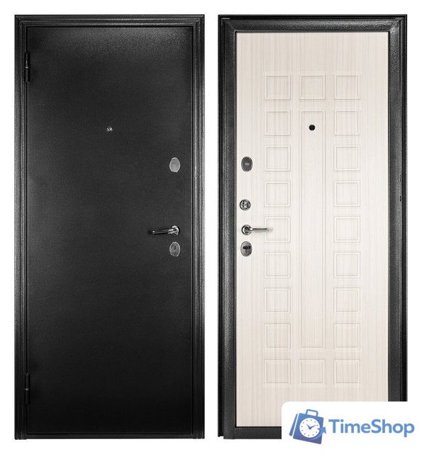 Металлическая дверь Guard MG60 МДФ 87х205 левая (черное серебро/белый ясень) - Изображение №1 — Интернет-магазин Time-Shop