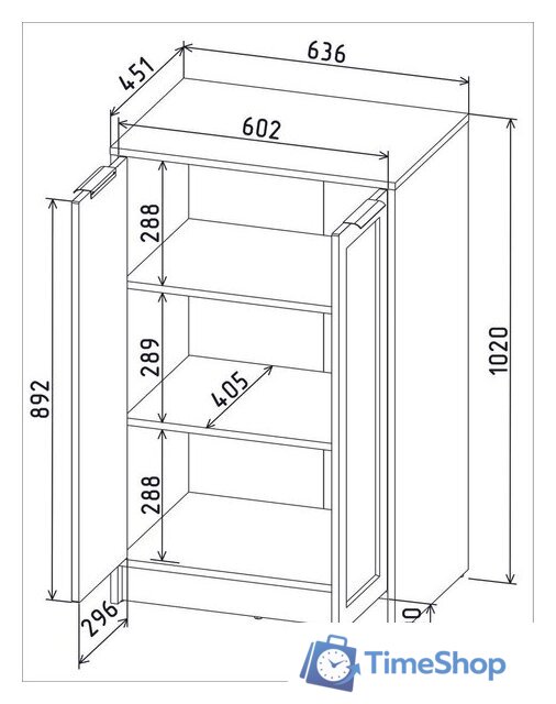 Тумба Интерлиния Концепт Тренд КТ-Т64 (дуб золотой/дуб серый) - Изображение №5 — Интернет-магазин Time-Shop