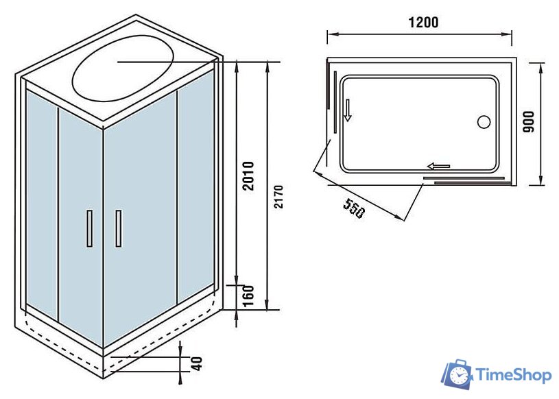 Душевая кабина WeltWasser WW500 Laine 1204 - Изображение №12 — Интернет-магазин Time-Shop