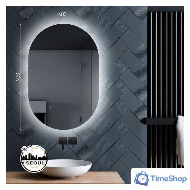  Алмаз-Люкс Зеркало Seoul 9060s-4 (с подсветкой) - Изображение №6 — Интернет-магазин Time-Shop