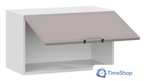 Шкаф навесной Трия Белладжио 1ВВ6Г с одной откидной дверью (белый/софт капучино) - Изображение №2 — Интернет-магазин Time-Shop