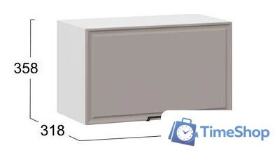 Шкаф навесной Трия Белладжио 1ВВ6Г с одной откидной дверью (белый/софт капучино) - Изображение №3 — Интернет-магазин Time-Shop