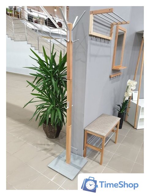 Вешалка для одежды Sheffilton Альберо SHT-CR11 985627 (прозрачный лак/алюминий металлик) - Изображение №5 — Интернет-магазин Time-Shop