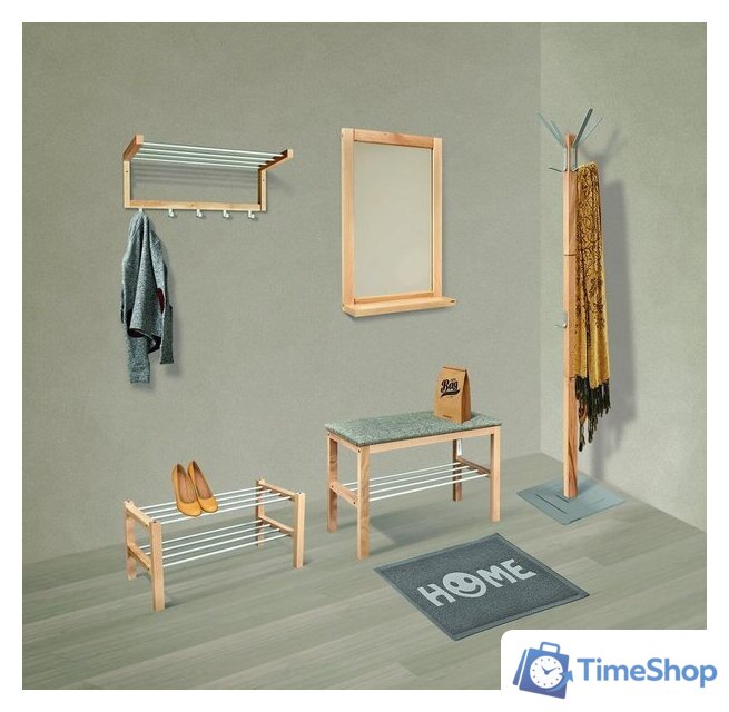 Вешалка для одежды Sheffilton Альберо SHT-CR11 985627 (прозрачный лак/алюминий металлик) - Изображение №6 — Интернет-магазин Time-Shop