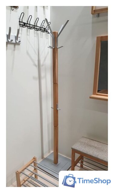 Вешалка для одежды Sheffilton Альберо SHT-CR11 985627 (прозрачный лак/алюминий металлик) - Изображение №4 — Интернет-магазин Time-Shop