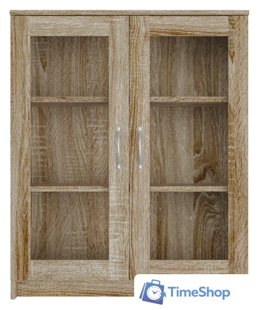 Тумба Mio Tesoro Сириус 2 двери со стеклом 78x95 2.02.03.360.3 (дуб сонома) - Изображение №3 — Интернет-магазин Time-Shop