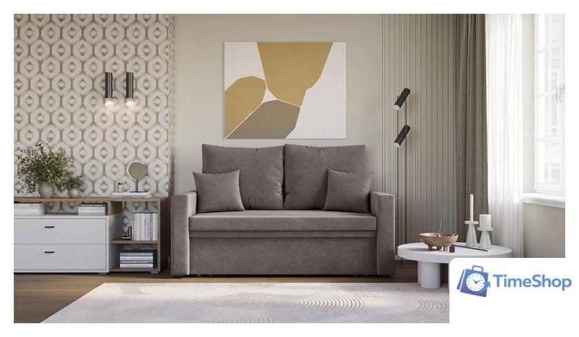 Диван Mio Tesoro Тунне SB2 (Ripple 235 Cappuccino) - Изображение №5 — Интернет-магазин Time-Shop