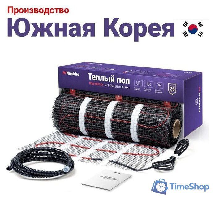 Нагревательный мат Nunicho Etalon SHP 450Вт с терморегулятором RТС 70.26 (3.0м2) - Изображение №7 — Интернет-магазин Time-Shop