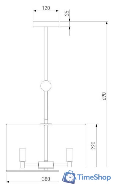 Подвесная люстра Евросвет 60174/3 (латунь) - Изображение №5 — Интернет-магазин Time-Shop