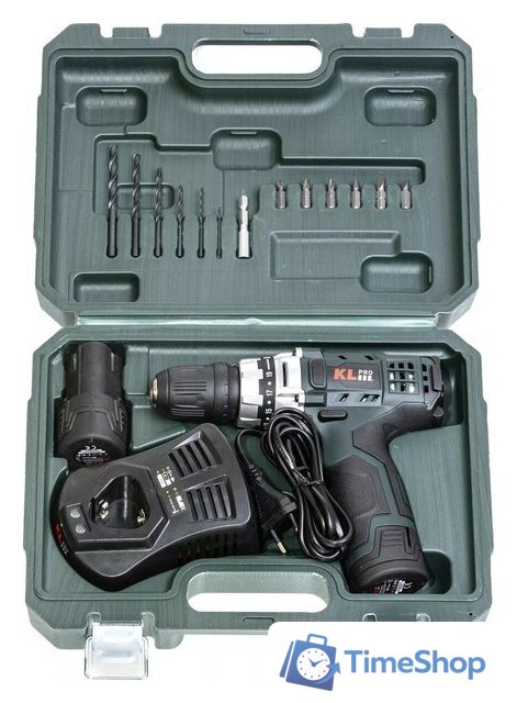 Дрель-шуруповерт KLPRO KLNM1020 (с 2-мя АКБ, кейс) - Изображение №13 — Интернет-магазин Time-Shop