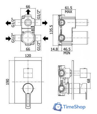 Смеситель Paffoni Ringo RIN019NO - Изображение №2 — Интернет-магазин Time-Shop