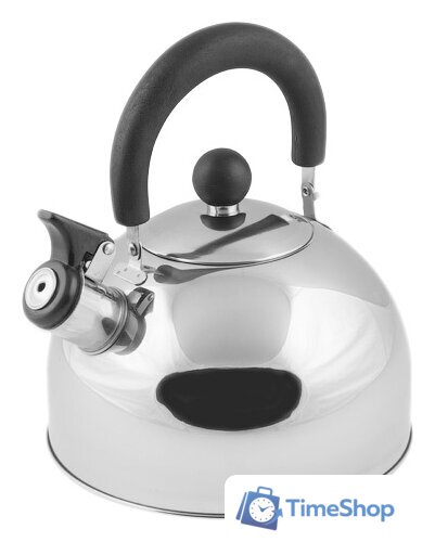 Чайник со свистком Perfecto Linea Holiday 52-121518 (серебристый металлик) - Изображение №1 — Интернет-магазин Time-Shop