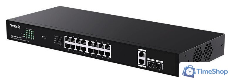 Неуправляемый коммутатор Tenda TEG1120P-16-250W - Изображение №2 — Интернет-магазин Time-Shop