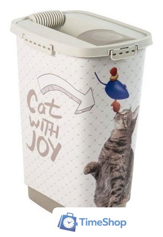 Контейнер для корма Rotho Cody Cat with Joy 25 л (белый) - Изображение №1 — Интернет-магазин Time-Shop