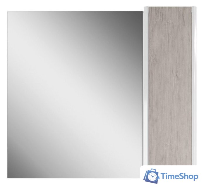  Домино Шкаф с зеркалом Uno 80 (дуб серый) - Изображение №4 — Интернет-магазин Time-Shop