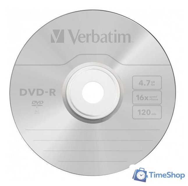 DVD-R диск Verbatim 4.7Gb 16x 43547 (1 шт.) - Изображение №2 — Интернет-магазин Time-Shop