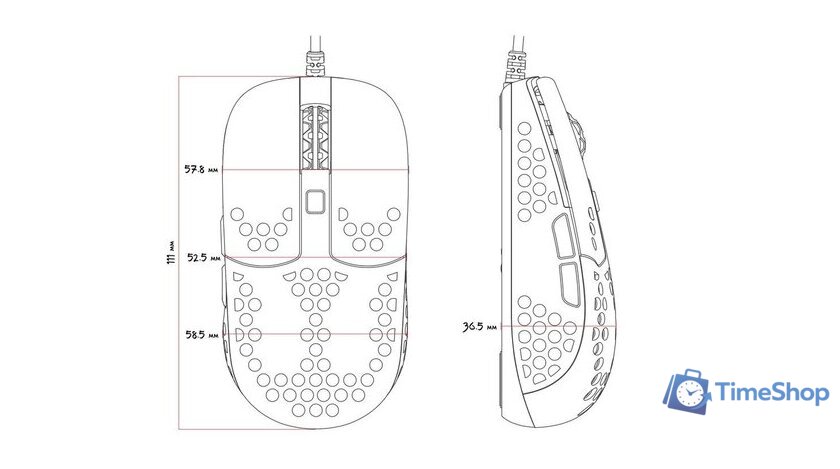 Игровая мышь Xtrfy MZ1 (черный) - Изображение №7 — Интернет-магазин Time-Shop