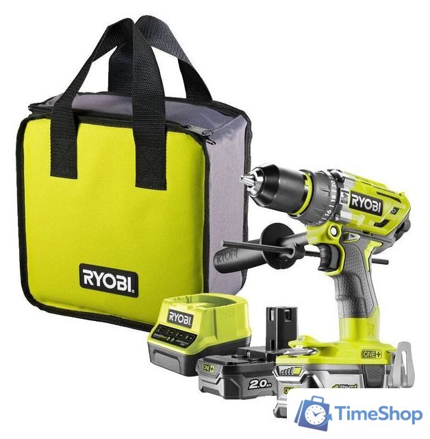 Ударная дрель-шуруповерт Ryobi R18PD7-252S 5133004391 (с 2-мя АКБ, сумка) - Изображение №2 — Интернет-магазин Time-Shop