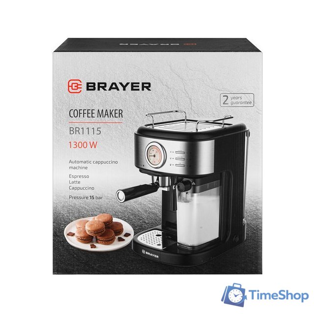 Рожковая кофеварка Brayer BR1115 - Изображение №15 — Интернет-магазин Time-Shop