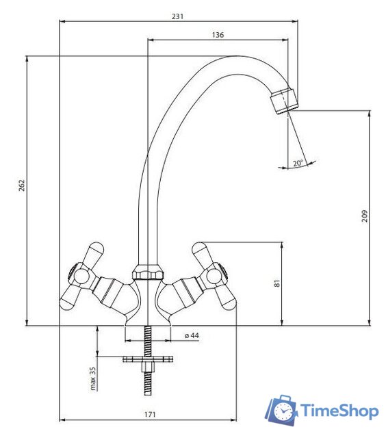 Смеситель Deante Symetrio BOS 060D - Изображение №2 — Интернет-магазин Time-Shop