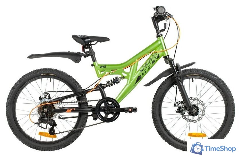 Детский велосипед Novatrack Shark 20 20SS6D.SHARK.GN6 (зеленый) - Изображение №1 — Интернет-магазин Time-Shop