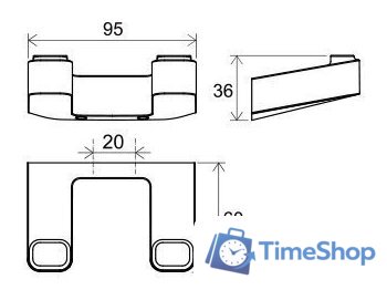 Крючок для ванны Ravak X07P352 - Изображение №2 — Интернет-магазин Time-Shop