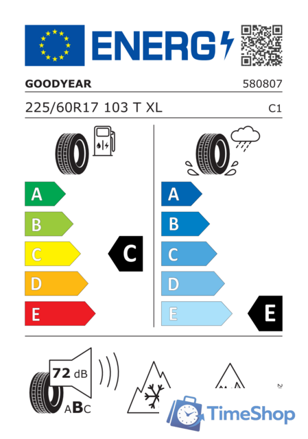 Зимние шины Goodyear UltraGrip Ice SUV Gen-1 225/60R17 103T - Изображение №2 — Интернет-магазин Time-Shop