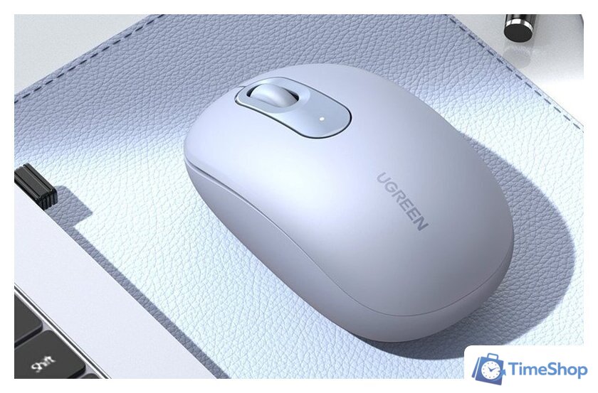 Мышь Ugreen MU105 90671 (светло-синий) - Изображение №1 — Интернет-магазин Time-Shop