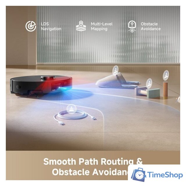 Робот-пылесос Dreame D20 Pro Plus Robot Vacuum (евровилка, черный) - Изображение №7 — Интернет-магазин Time-Shop