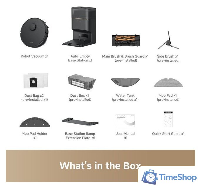 Робот-пылесос Dreame D20 Pro Plus Robot Vacuum (евровилка, черный) - Изображение №10 — Интернет-магазин Time-Shop