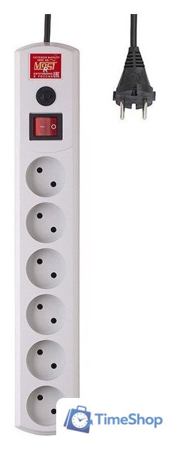 Сетевой фильтр Most R 6-2-Б (белый) - Изображение №1 — Интернет-магазин Time-Shop