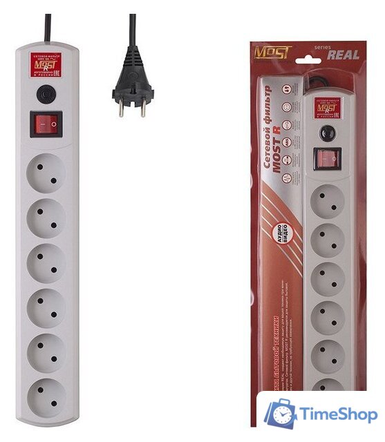 Сетевой фильтр Most R 6-2-Б (белый) - Изображение №5 — Интернет-магазин Time-Shop